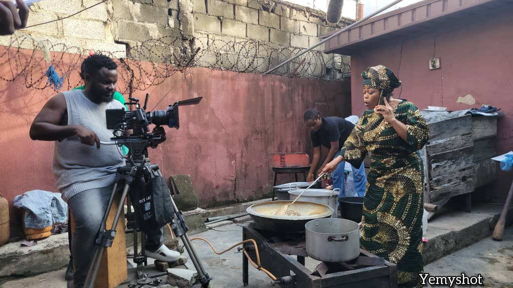 Ejike on set — behind the scenes 10