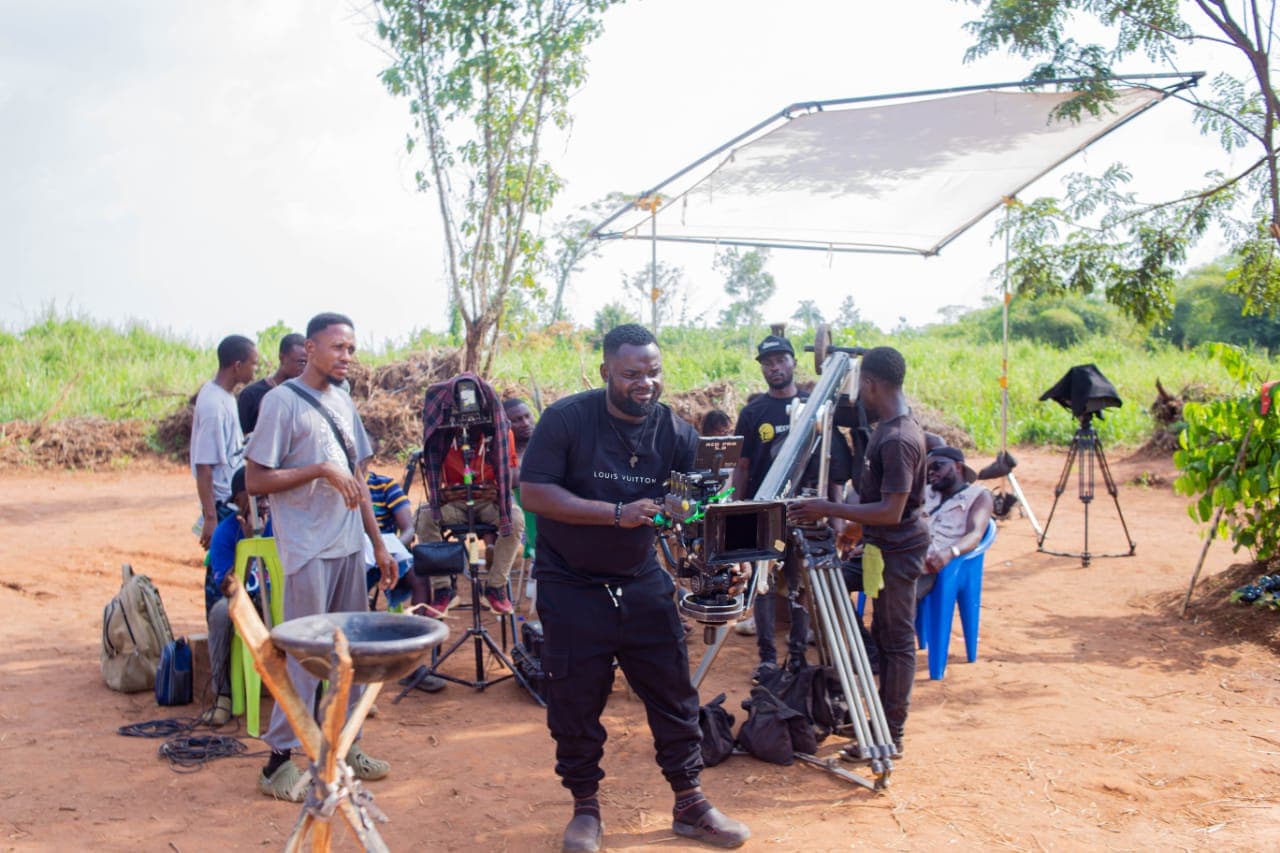 Ejike on set — behind the scenes 2